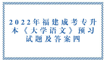福建成考專升本《大學語文》